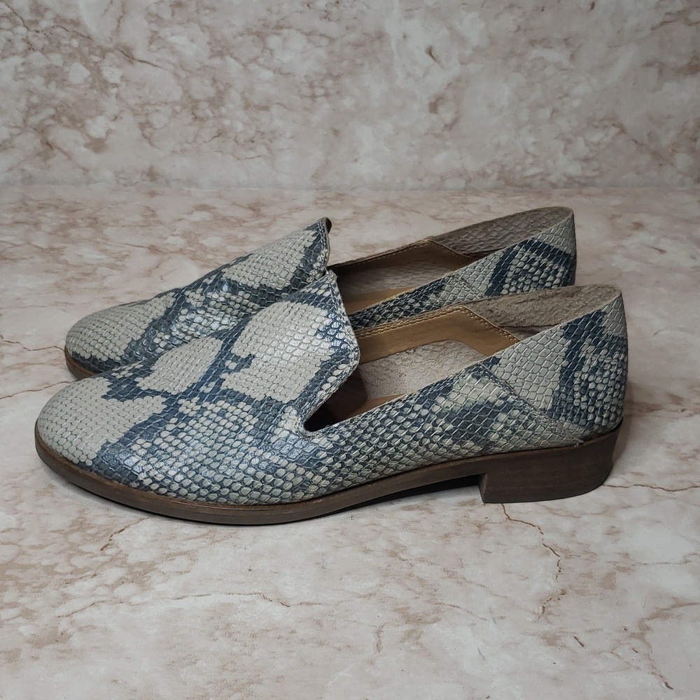 Lucky Brand Snakeskin Patterned Loafers Women's Shoes Size 8 - Picture 2 of 8